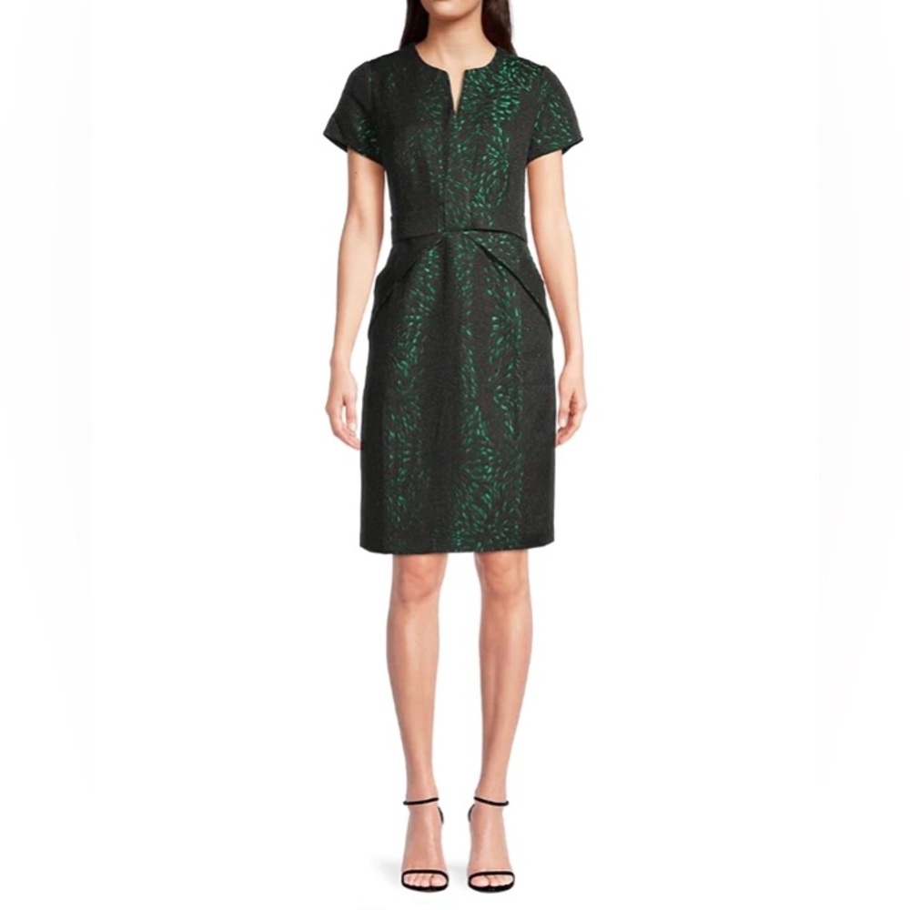 SHANI Jacquard Bow Detail Dress
